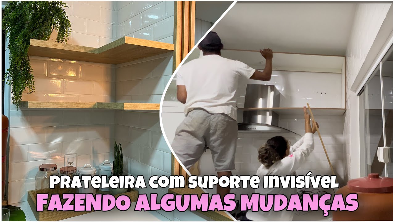 MUDANÇA NO ARMÁRIO DA COZINHA | PRATELEIRA SEM MÃO FRANCESA