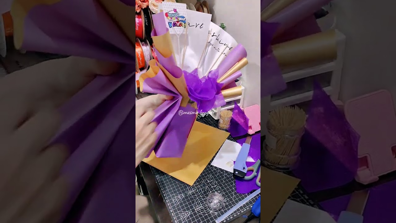 Tutorial casing bouquet 3 keping kertas