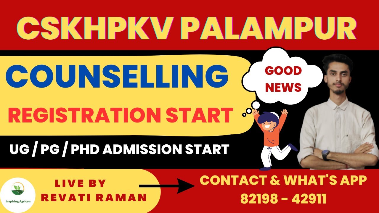 CSKHPKV Palampur Counselling Registration start / Eligibility criteria / Inspiring Agricon