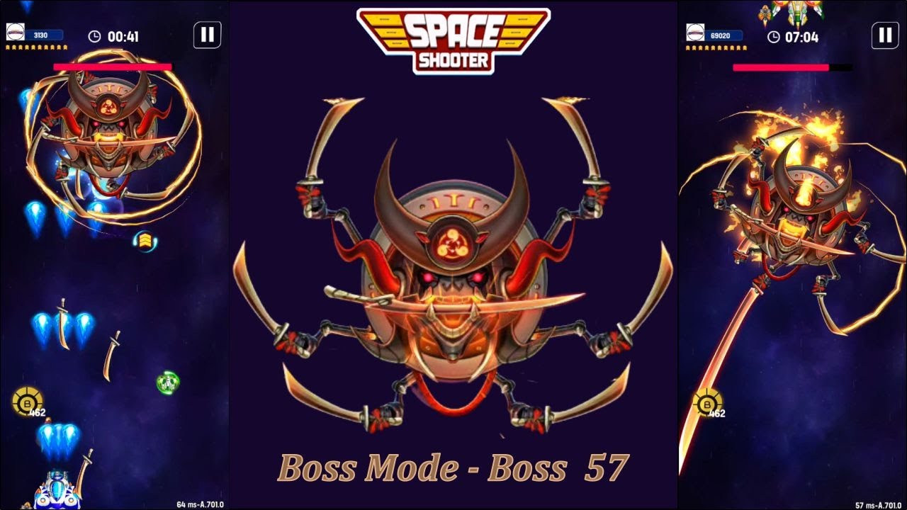 Galaxy Attack: Space Shooter | Boss Mode | New Boss 57 Boss Review | By Apache Gamers