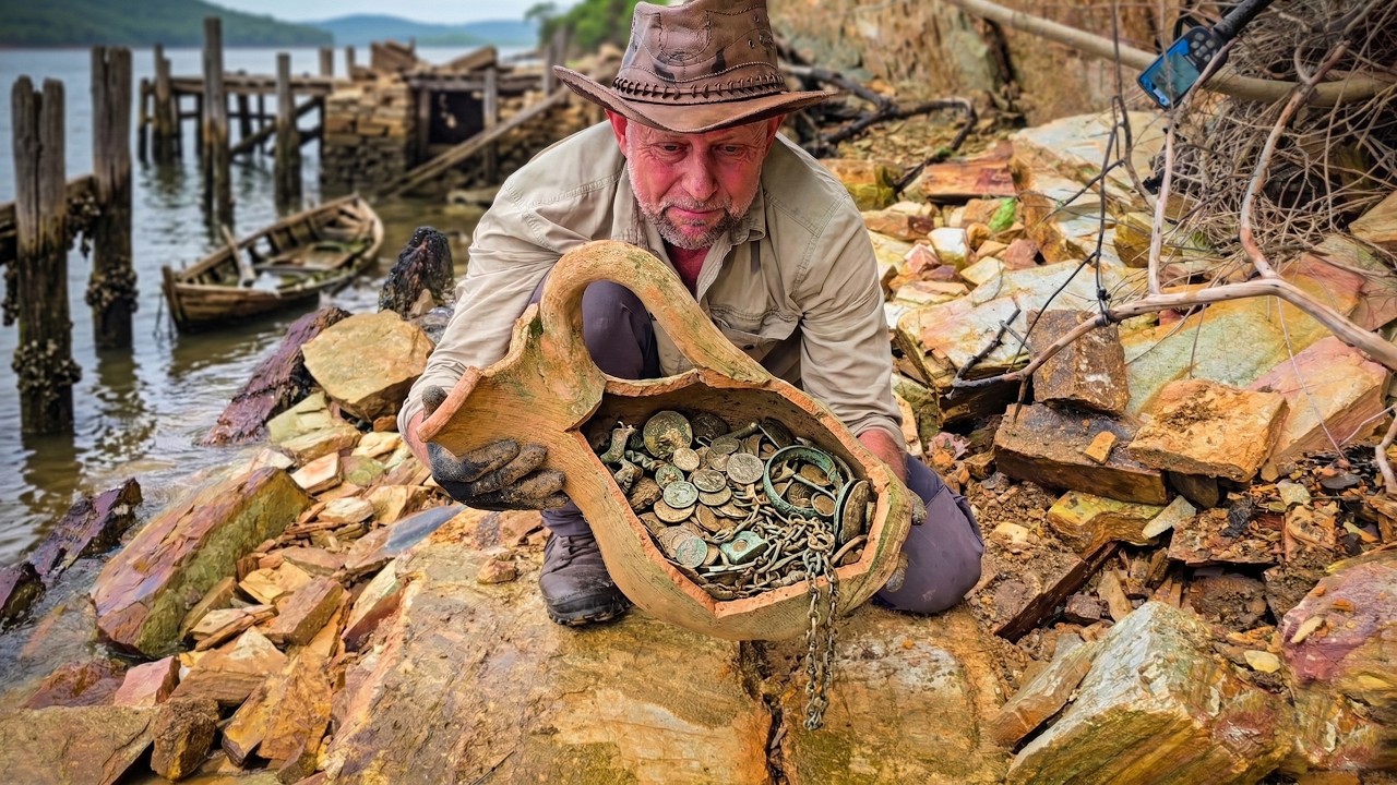 FUI EM UMA ILHA ABANDONADA COM DETECTOR&hellip; E ACHEI UM TESOURO!