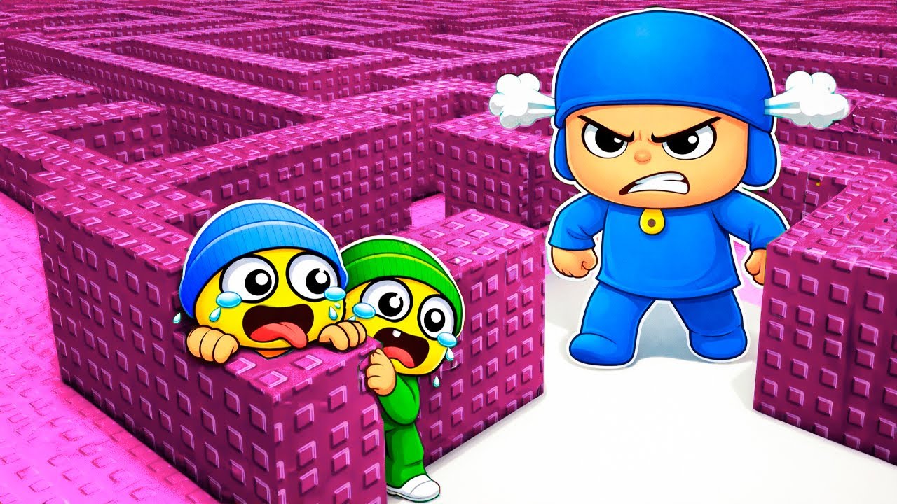 ESCAPOA DEL LABERIENTO DE POCOYO en ROBLOX NoobAmigos