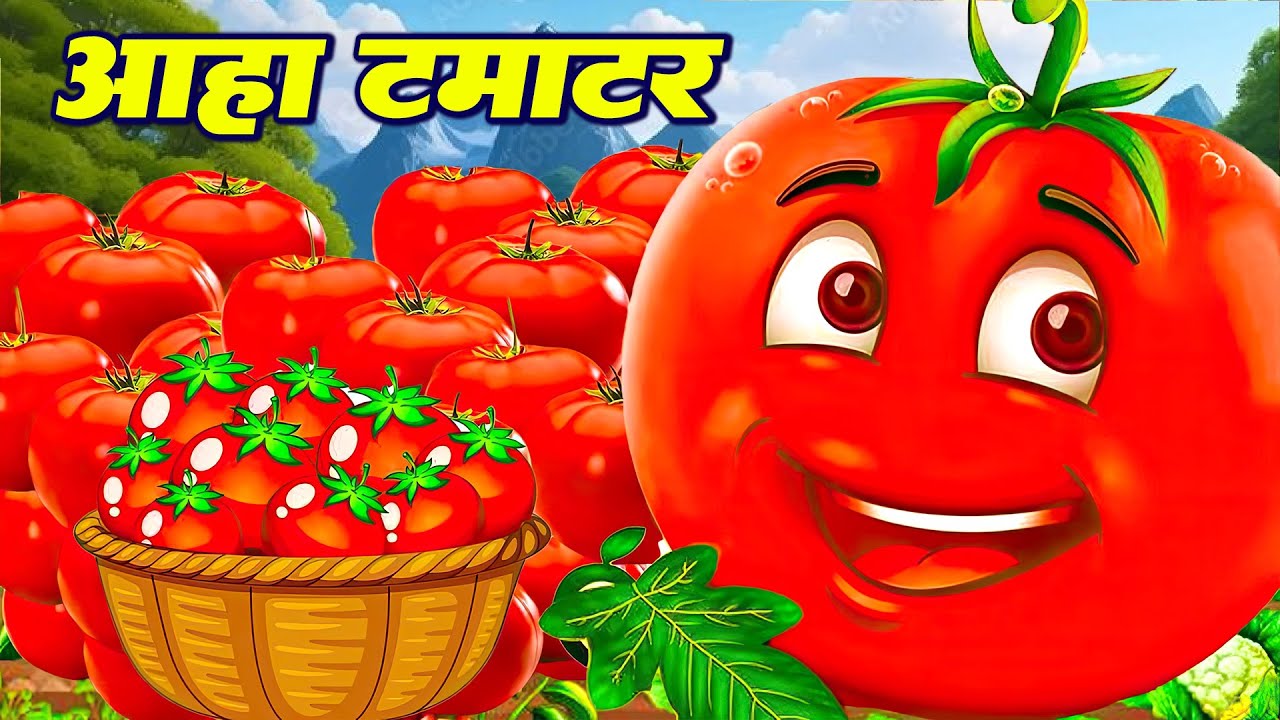 आहा टमाटर | Aaha Tamatar Bade Mazedar | Hindi Nursery Rhymes And Kids Song | Duggu Rhymes Tv