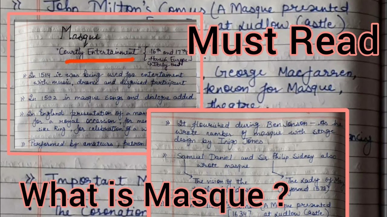 What is Masque (Courtly Entertainment) History of English literature #historyofenglishliterature