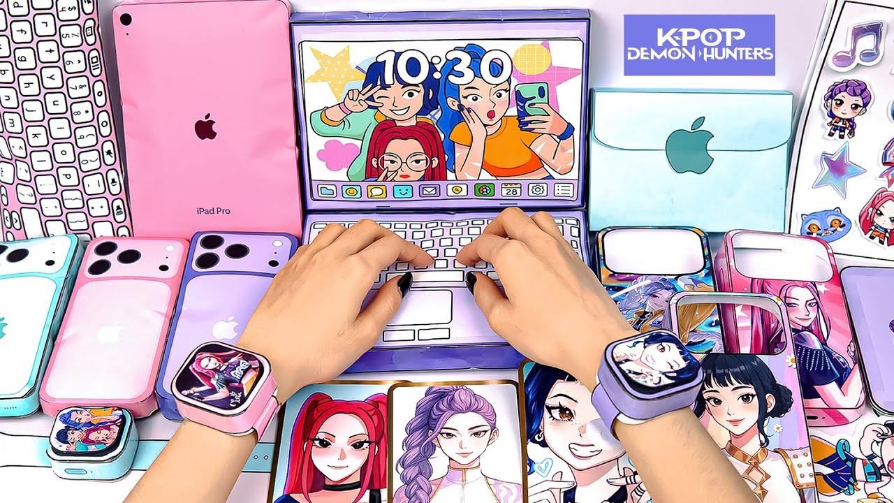 ✨Paper DIY✨APPLE x KPOP DEMON HUNTERS Blind Bag 1000$ | Iphone, Macbook, AirMax | ASMR