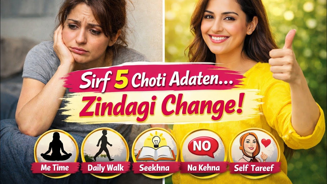 5 Mini Habits Jo Har Aurat Ki Pori Zindagi Badal Dein | Sirf 10 Minute Roz!”