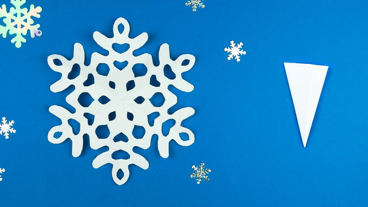 Paper Cutting Design❄️How to make a paper snowflake for Christmas [Clear tutorial DIY easy]