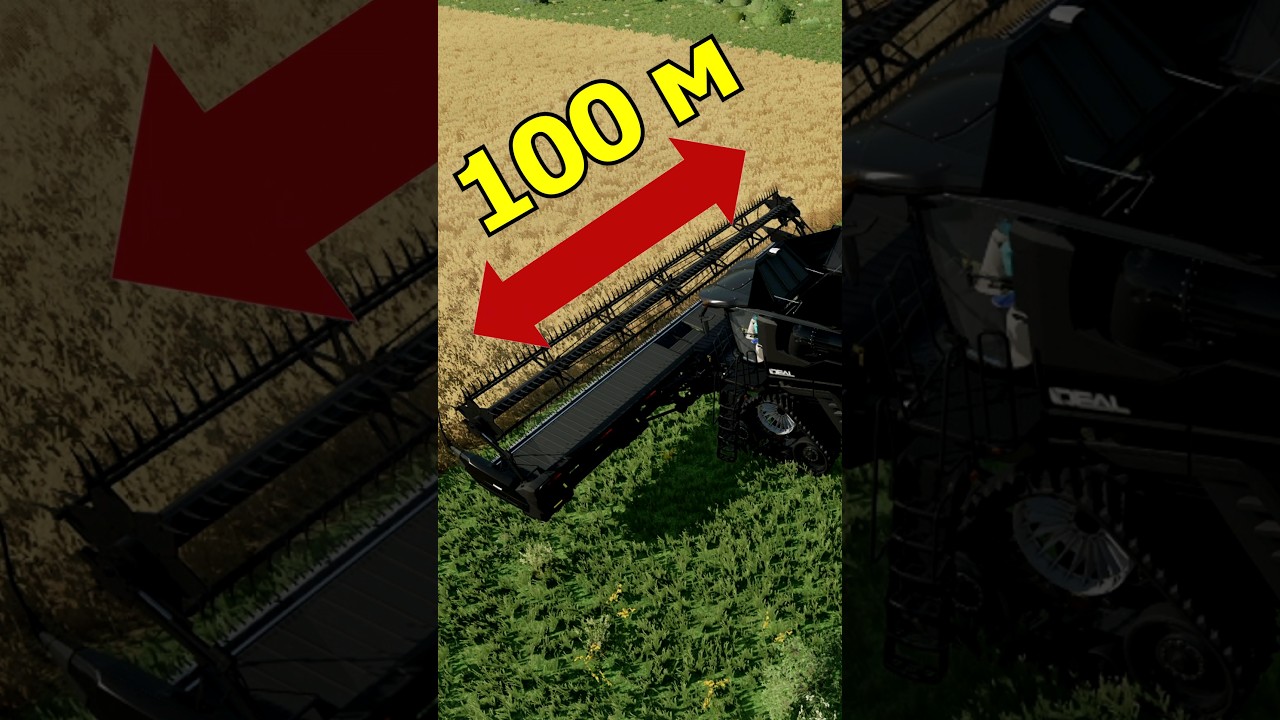 Мега жатка в 100 метров для Farming Simulator 22 #shorts