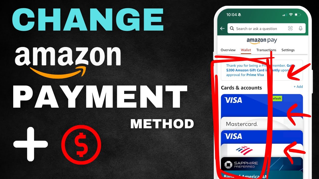 Как изменить или добавить способ оплаты на Amazon