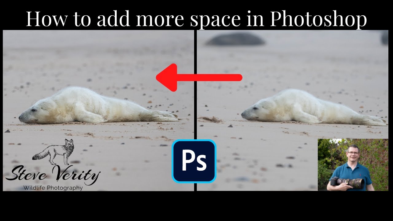 How to add more space in Photoshop