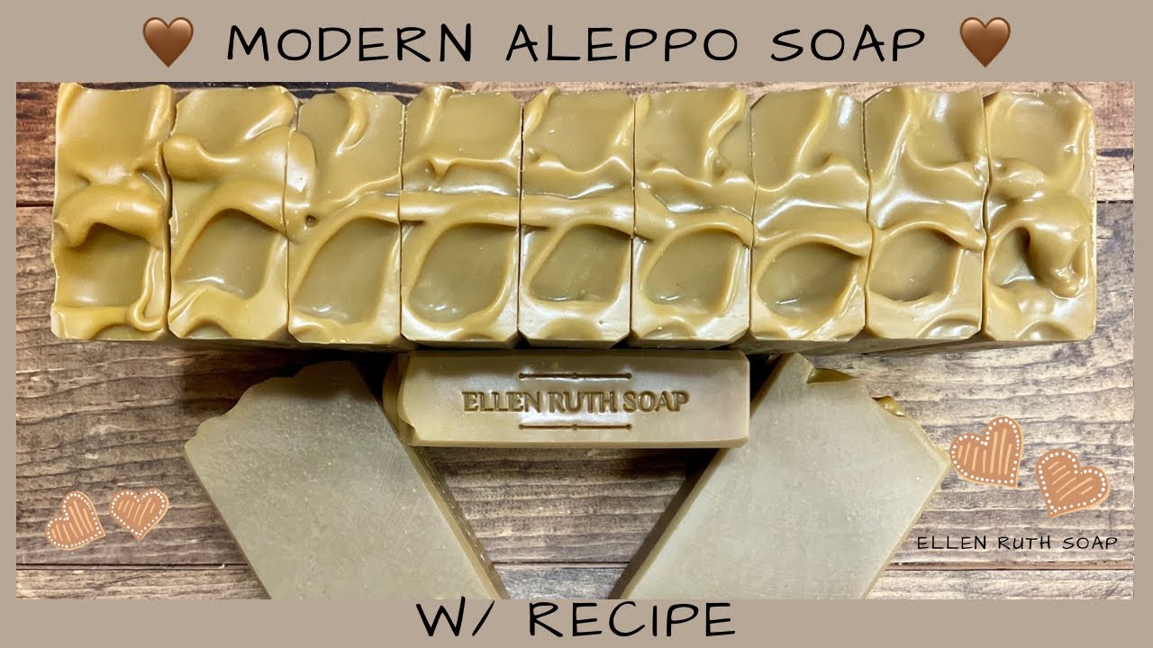 Recipe - $ Modern Aleppo Cold Process Soap w/ Aloe Vera + How to Soap Shred Flowers 🌼 #artisansoap