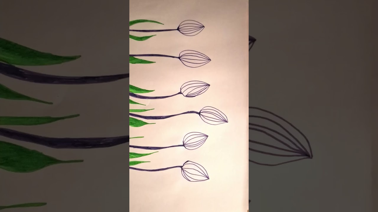 Simple and Easy Zentangle Tulip