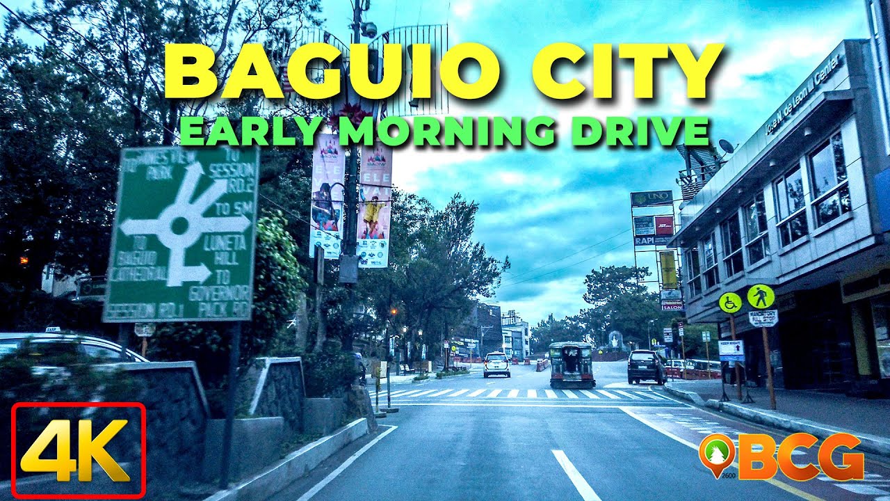 Baguio City Early Morning Drive | 4K Baguio City Central Business District