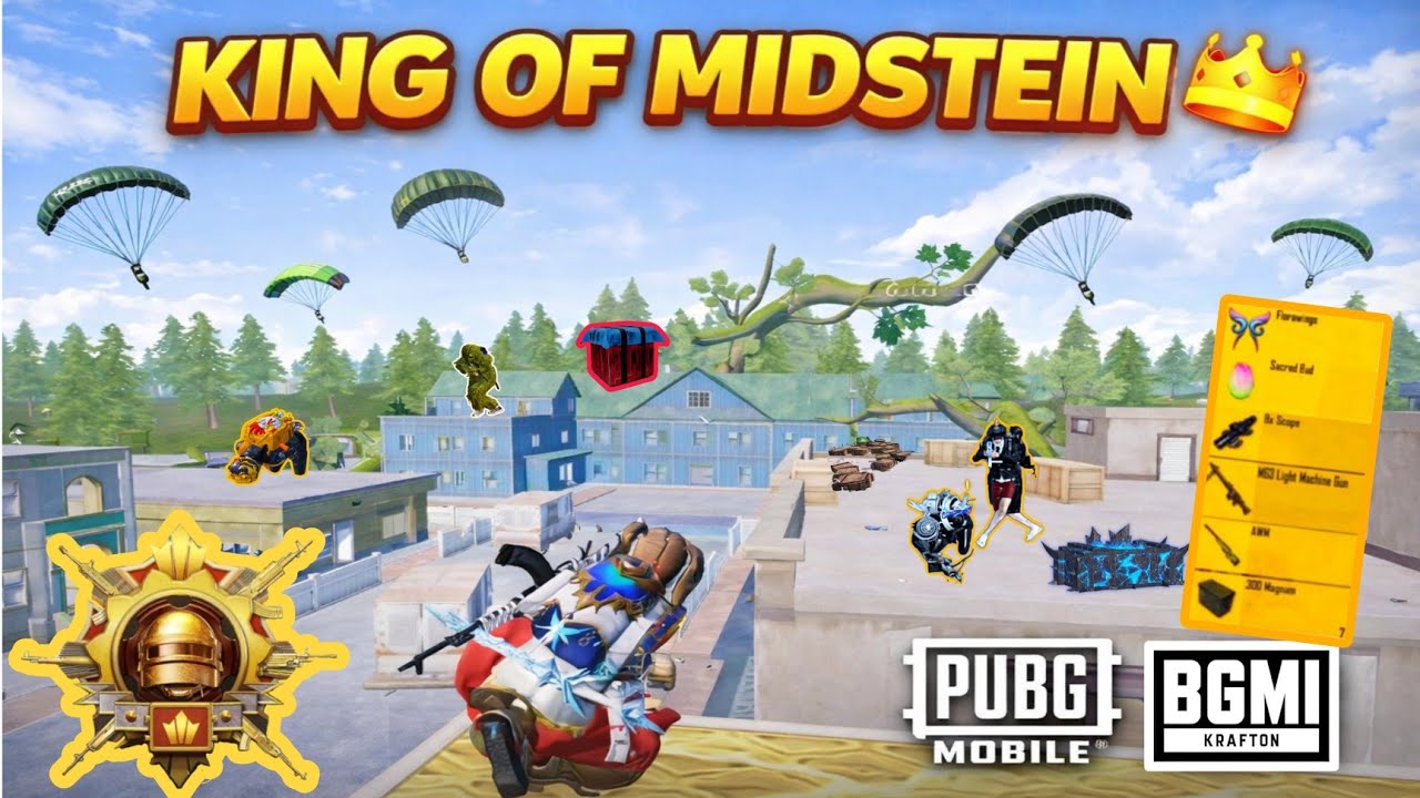 REAL KING OF MIDSTEIN 😱🔥 | Best Landing & Rush Gameplay | PUBG Mobile BGMI