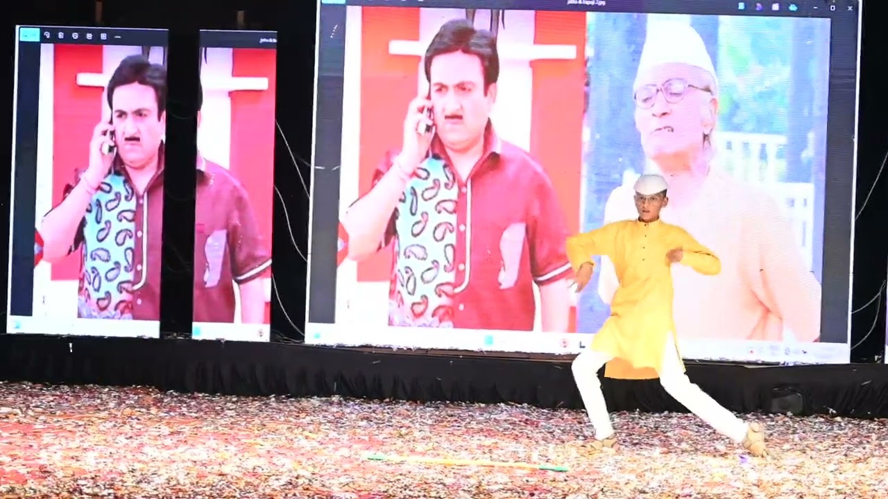 Gurukul Public School Amgaon Annual function 2025-26 Jethalal And Bapuji Funny Act