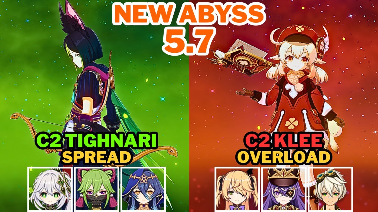[Spiral Abyss 5.7/5.8] C2 Tighnari Spread & C2 Klee Overload | Genshin Impact