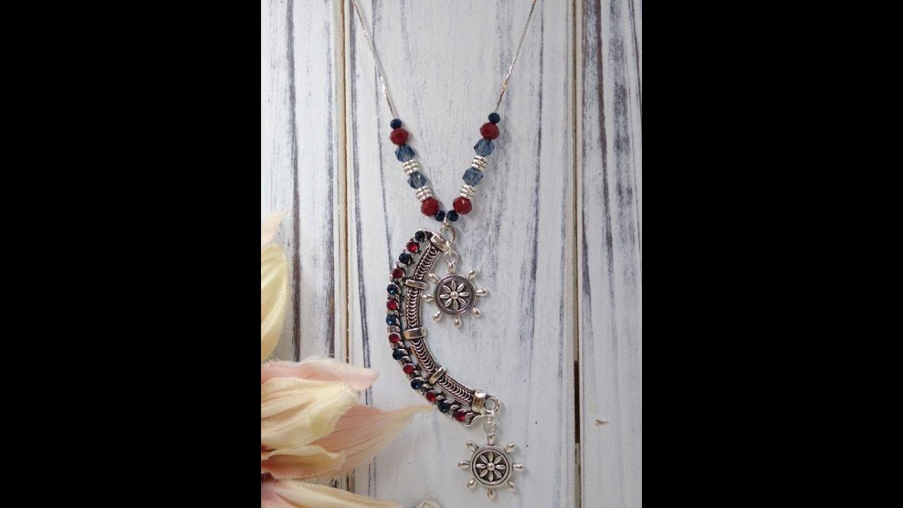 Necklace Tutorial using Bargain Bead Box June 2021, Navigator!