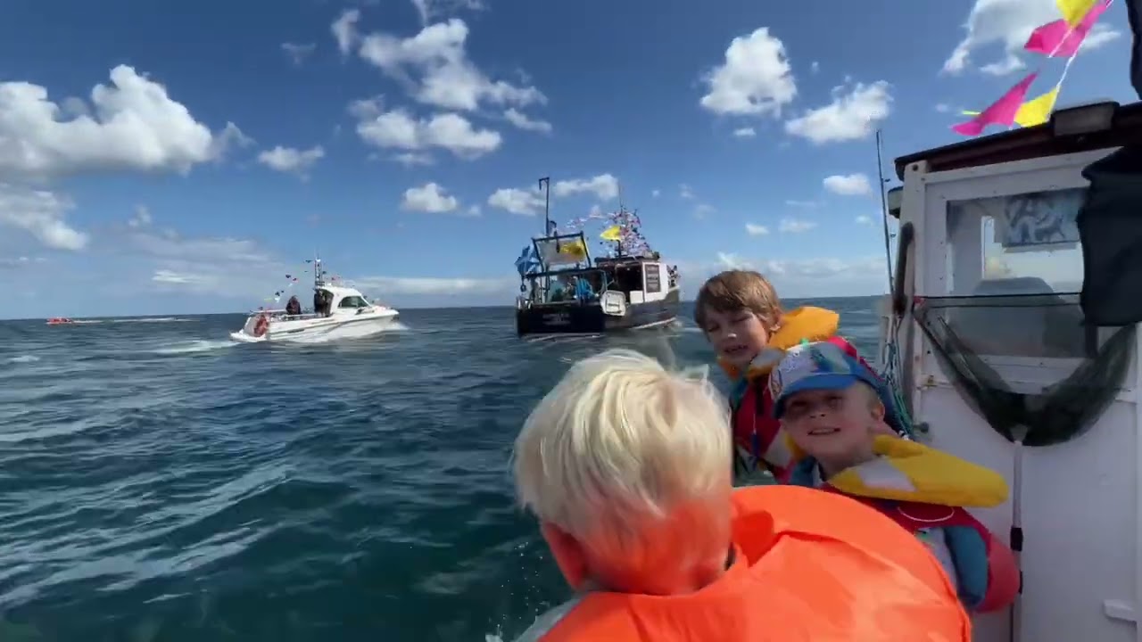 Herring Queen flotilla sailing from St Abbs to Eyemouth - July 2023