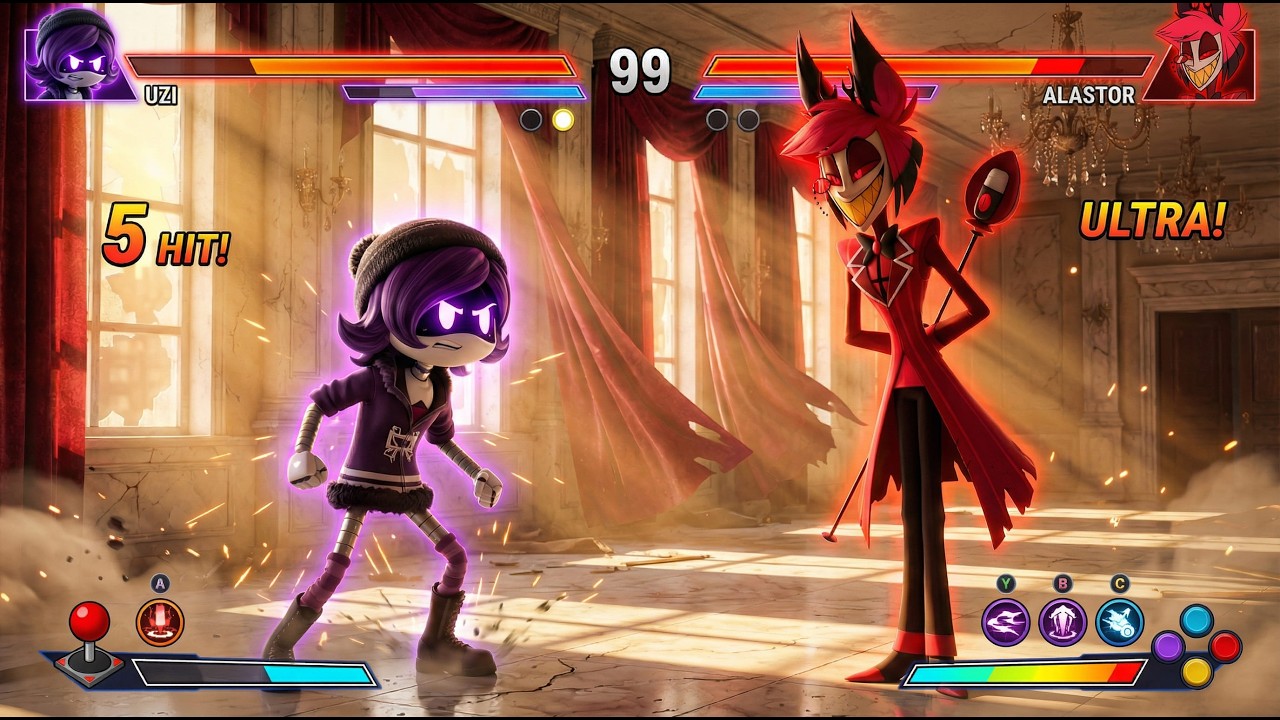 ALASTOR'S GAME! 📻😈 Can Uzi Defeat the Radio Demon? (Fights with Healthbars)