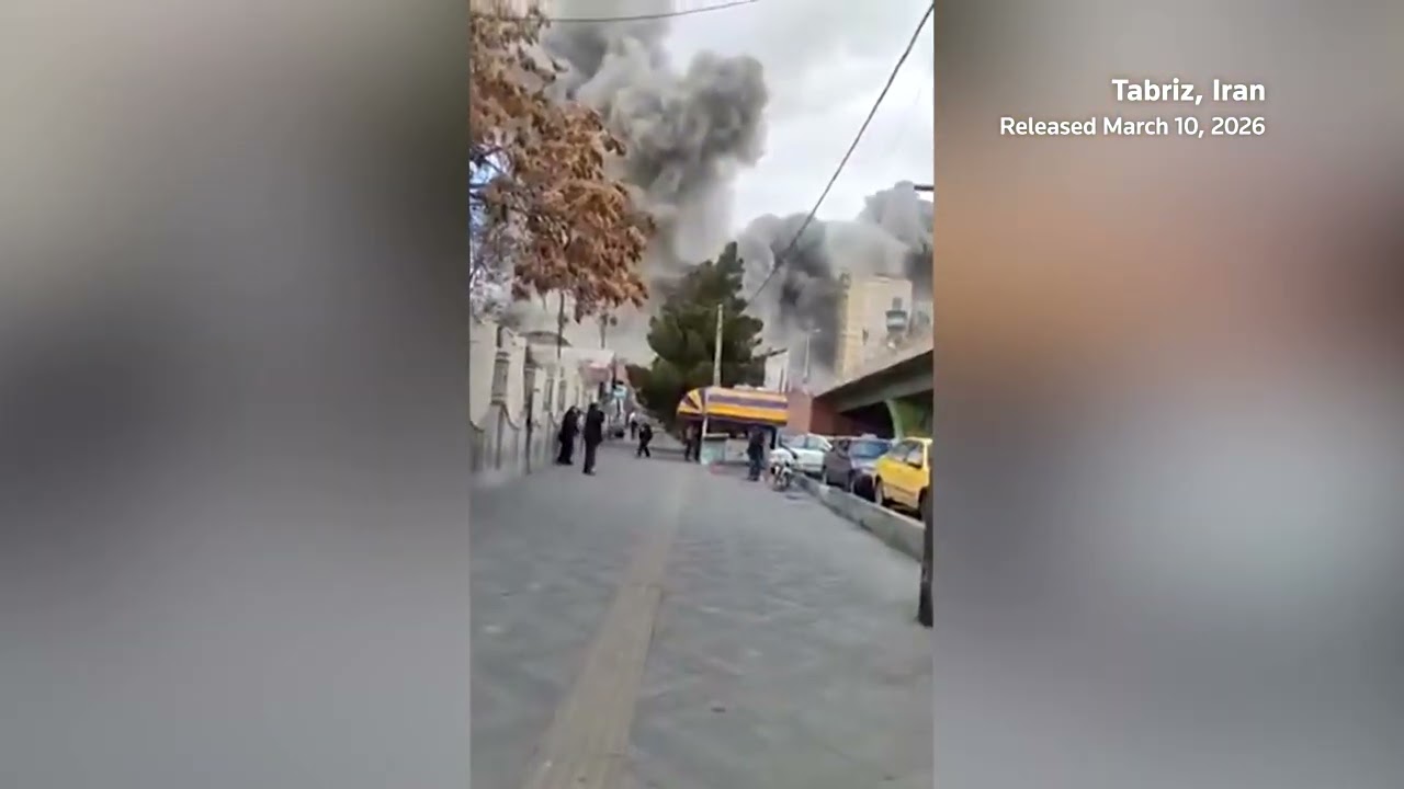 Thick smoke rises as blast rocks northwest Iran's Tabriz