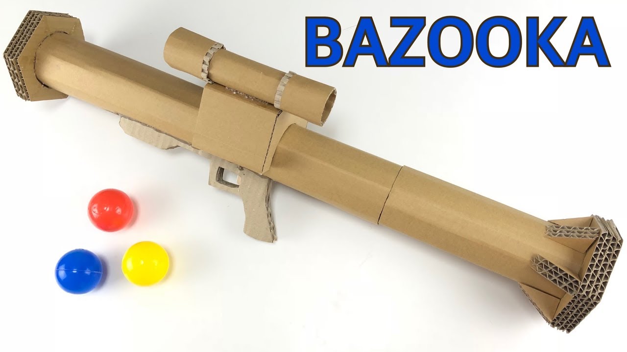 WIE MAN BAZOOKA MACHT. WIE MAN GUN MIT PAPPENBRETT MACHT.