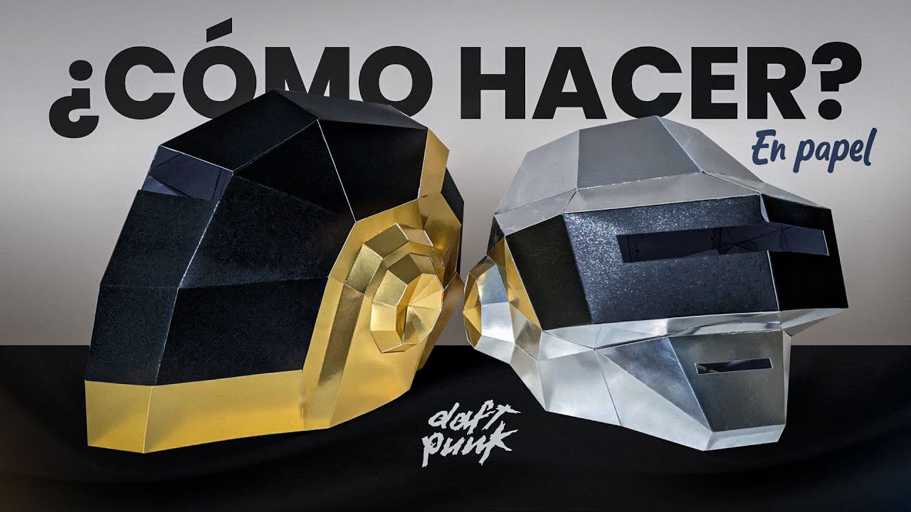 CÓMO HACER LAS MÁSCARAS DE DAFT PUNK EN PAPEL (PAPERCRAFT)