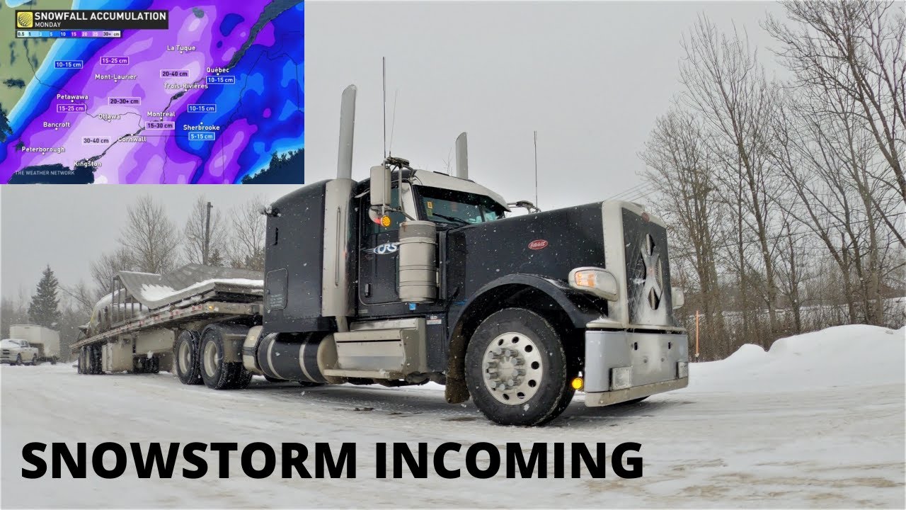 Winter POV Driving Truck On Slippery Road | 4K