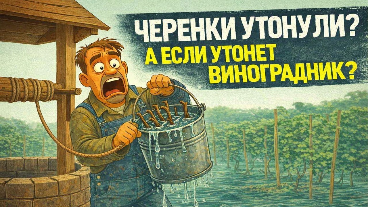 🍇 Экстремальный эксперимент. Что будет с лозой винограда, если виноградник затопило весной водой?