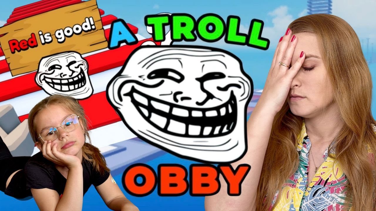 Dostałyśmy nerwicy😡 Troll Obby w Roblox😱