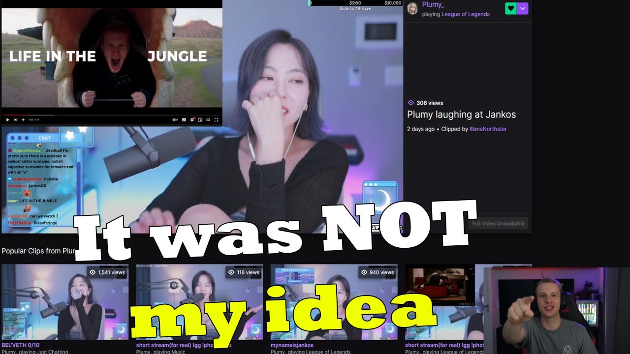 Jankos reacting to Plumy reacting to Jankos [Inside dinosaur]