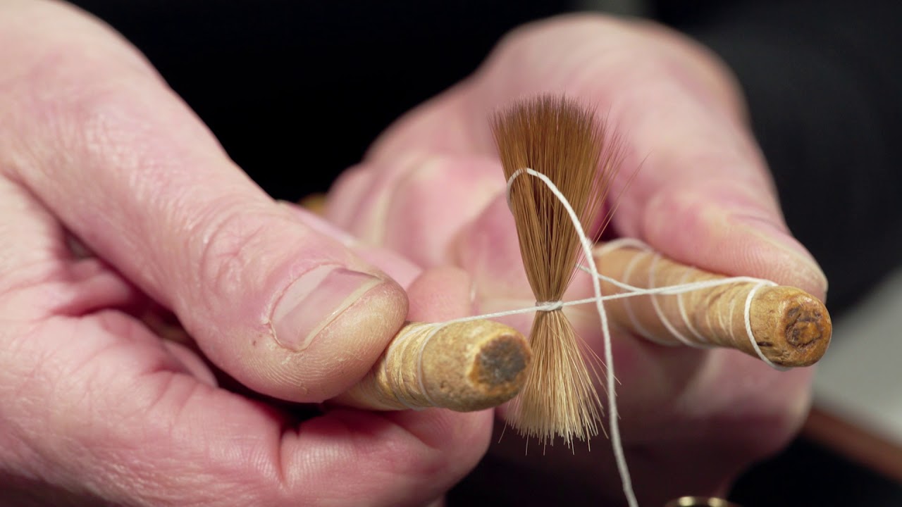 Winsor & Newton Series 7 Kolinsky Sable Pointed Round (Brush shown during assembly)