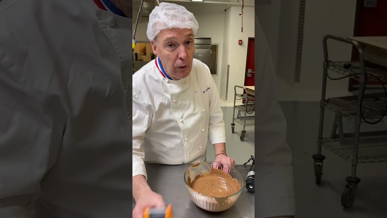 Jacques Torres taught us to properly temper chocolate. #chocolate #howitsmade #chocolatier