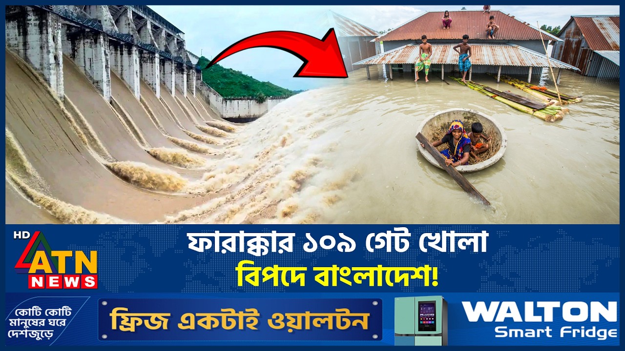ফারাক্কার ১০৯ গেট খুলে দিলো ভারত, ভয়াবহ বন্যার শঙ্কা | Farakka Gate Open | Flood Alert | ATN News