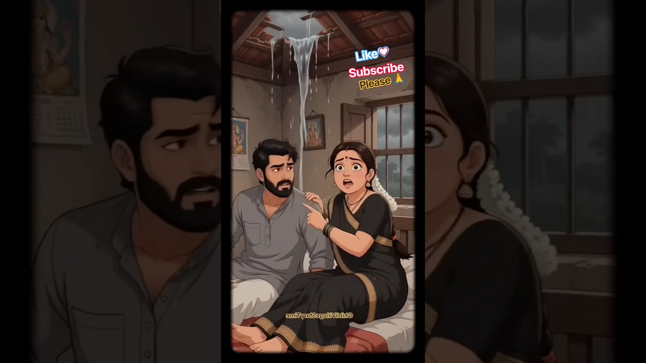 Ragi Mudde with Mashed Spinach Curry in heavy rainy wind #cattle #ghibli #couple #lifeisbutadream