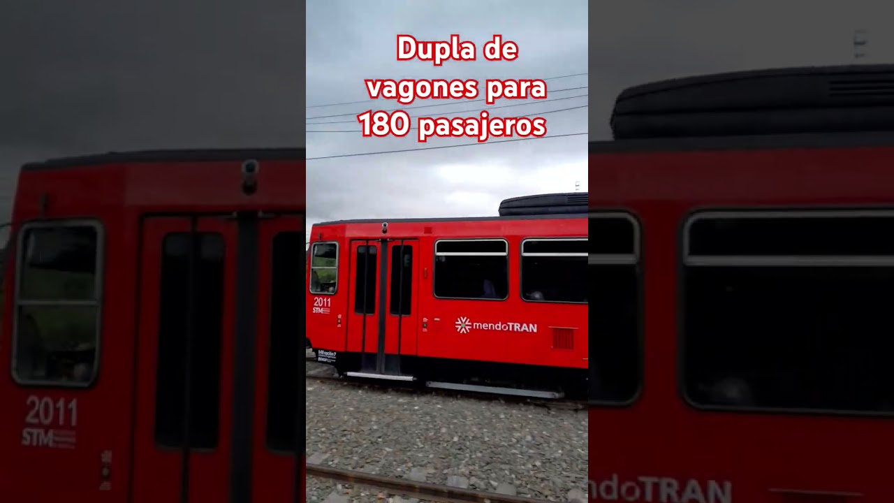 Metrotranvia dupla de vagones para 180 pasajeros #trainmendoza #mendozaargentina  #train #travel