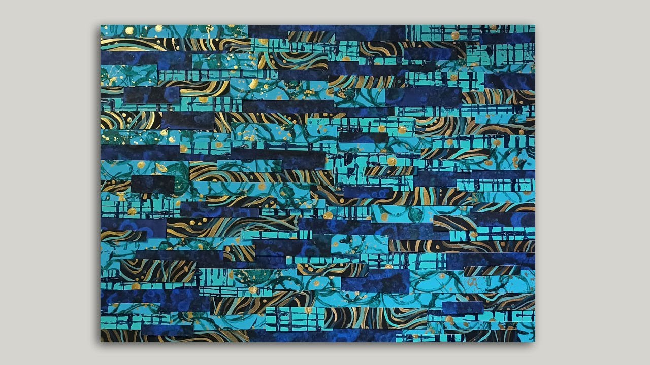 Abstract Collage Mixed Media Art on Canvas Tutorial