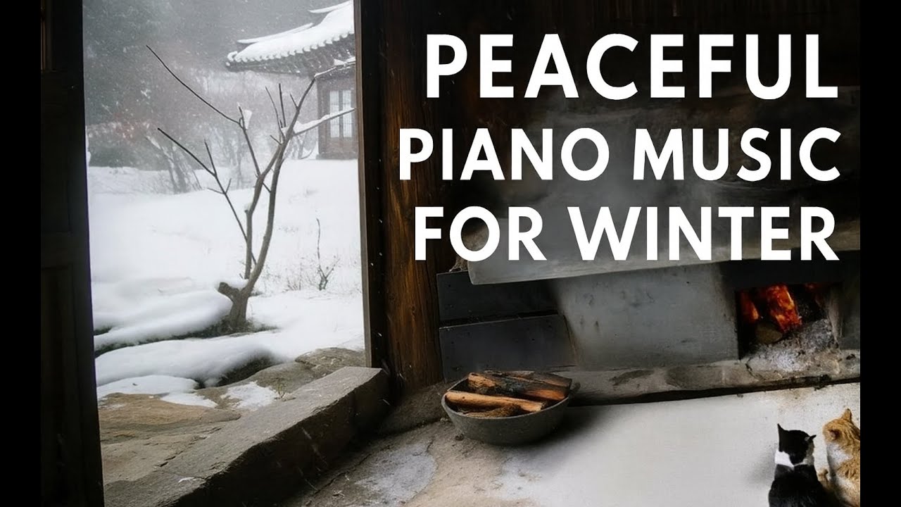 Traditional Korean Kitchen with Cats | Study & Focus Piano Jazz | Cafe Ambiance for Productivity 3hr