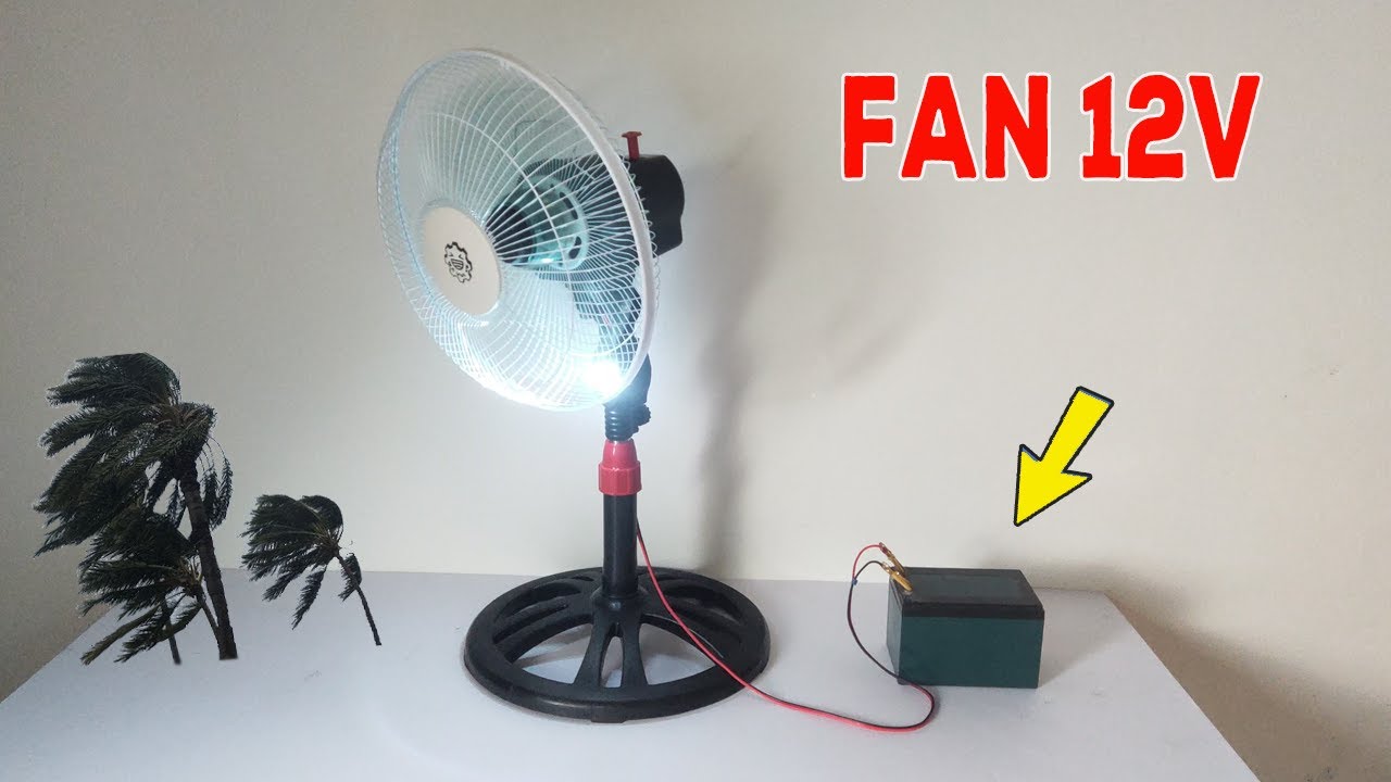 How To Make a Fan from a 12v Motor [Powered By Battery]