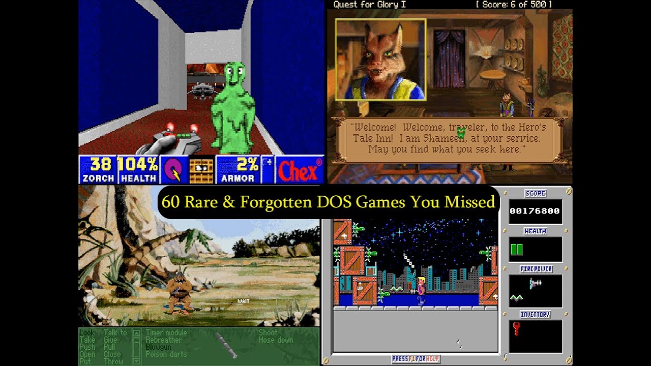 60 Rare & Forgotten DOS Games You Missed | Retro PC Compilation