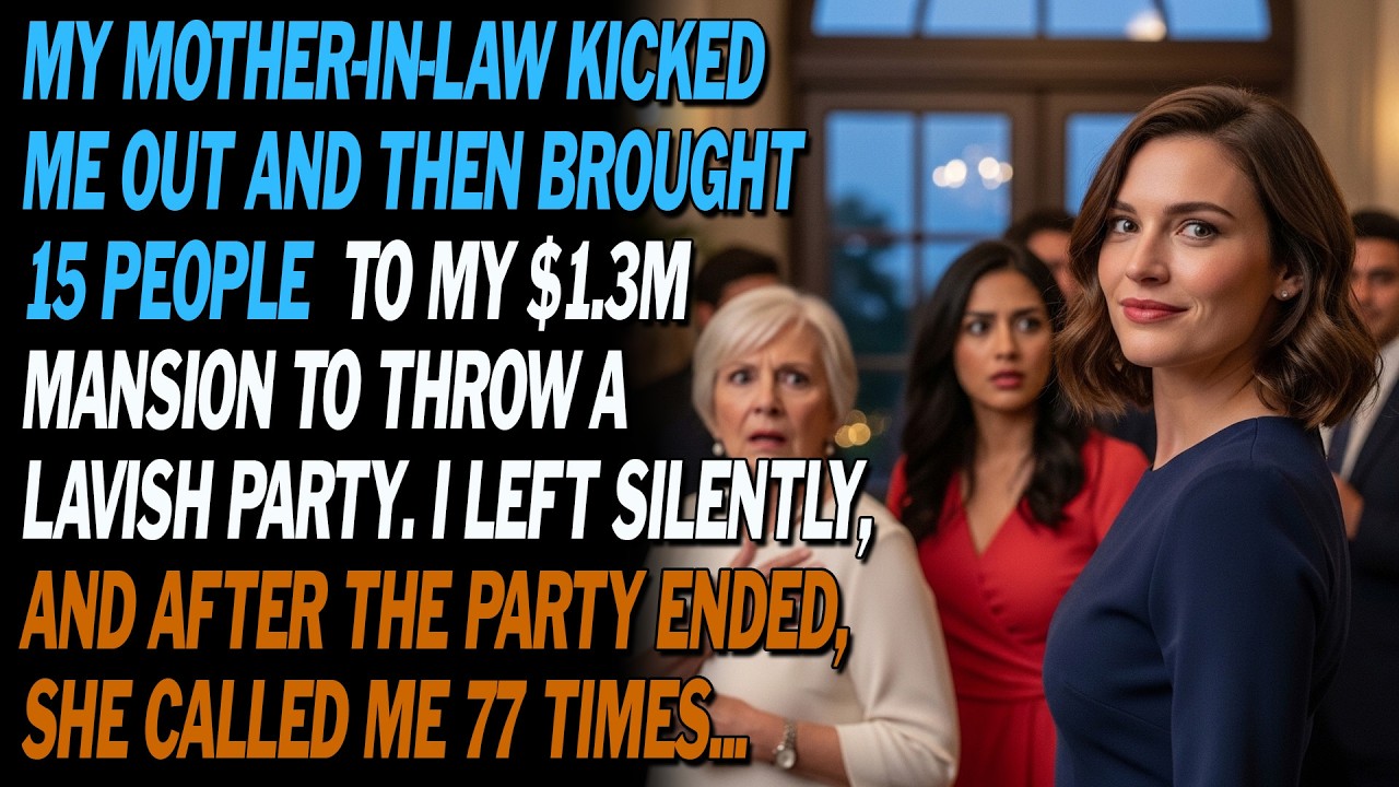 Mother-in-law Kicked Me Out 😡, Brought 15 Ppl 🎉 To My $1.3m Mansion 🏰. I Walked Away 😶.