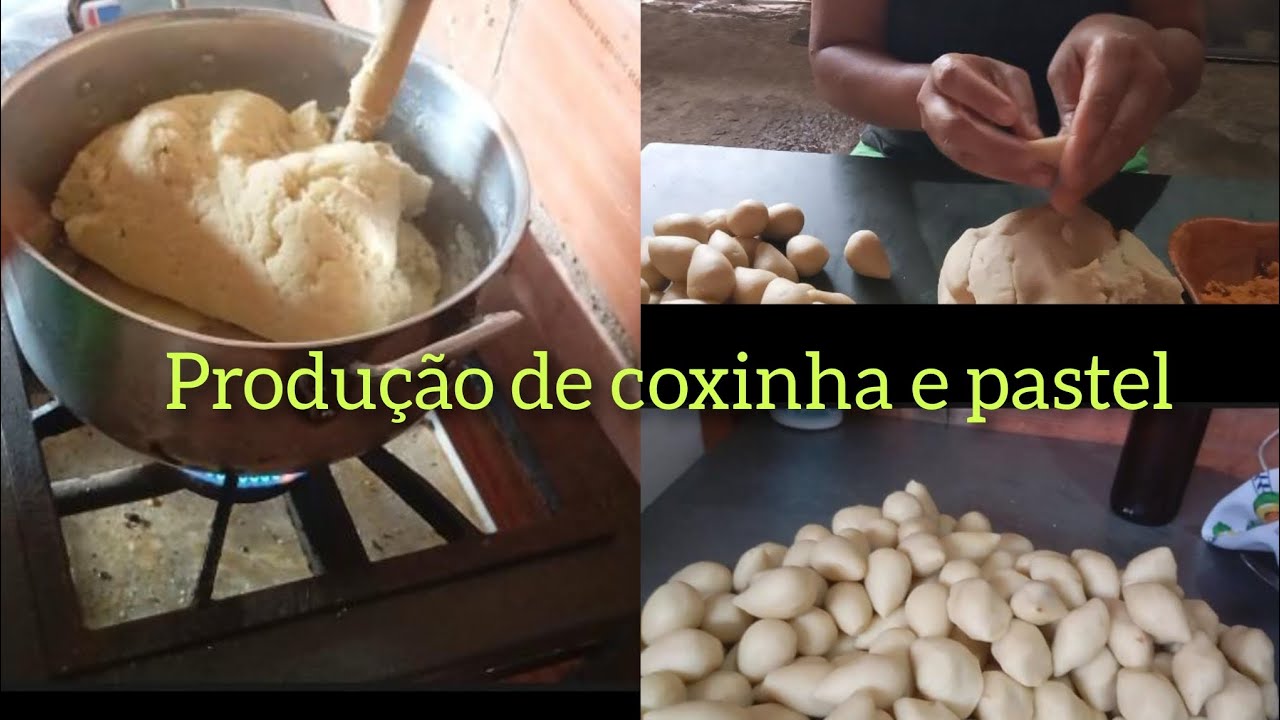 Mostrei um pouco da produção de salgadinhos de festa/ fritando salgados 