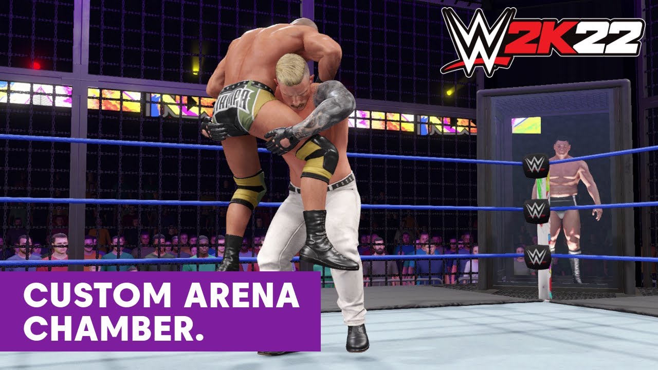 How To Do Elimination Chamber In A CUSTOM ARENA On WWE 2K22 | NXT Chamber