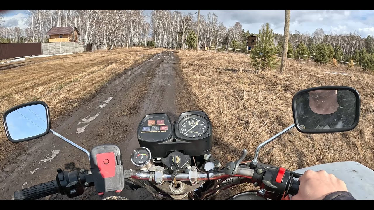 22.03.2025 Поездка в деревню после оттепели, запустили ИЖ Юпитер 5