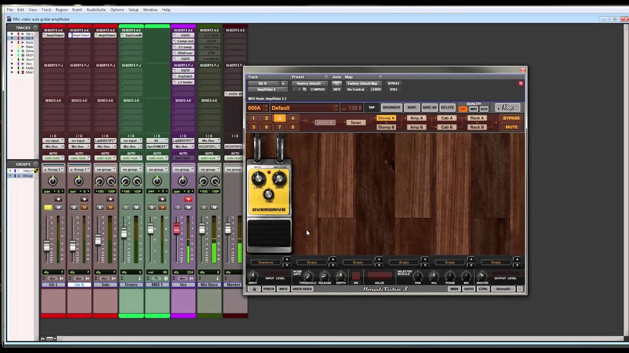 MIXAGEM: Timbre e processamento de guitarras somente com o Amplitube