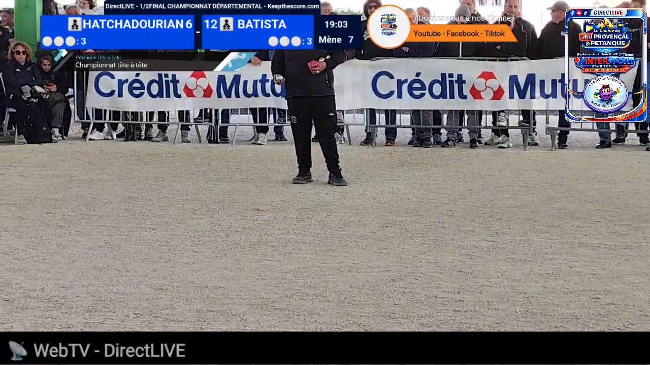 🏆 CHAMPIONNAT D&Eacute;PARTEMENTAL T&Ecirc;TE &Agrave; T&Ecirc;TE  1/2 FINALE - HATCHADOURIAN 🆚 BATISTA 🏆