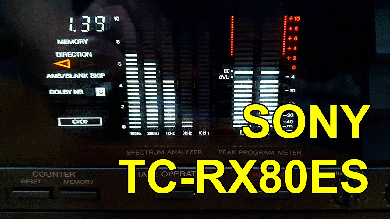 Sony TC-RX80ES cassette deck - with spectrum analyser!