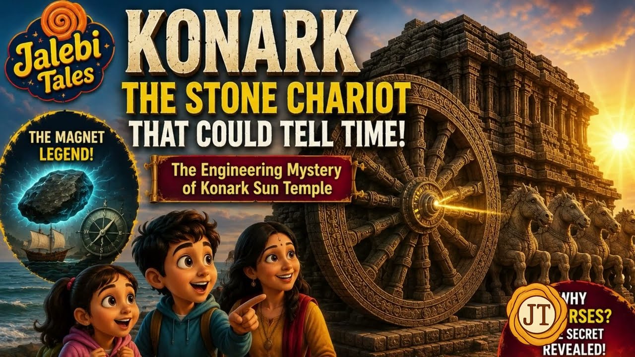The Amazing Mystery of Konark Sun Temple | Ancient Indian Engineering for Kids | Jalebi Tales