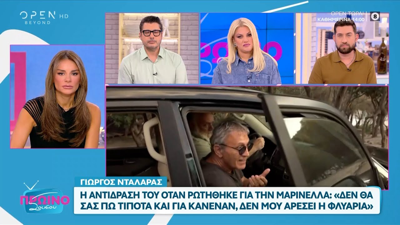 Απέφυγε να απαντήσει στην ερώτηση των δημοσιογράφων για την Μαρινέλλα ο Γιώργος Νταλάρας | OPEN TV