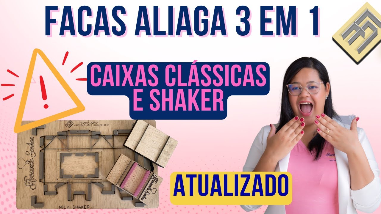 NOVAS FACAS 3 EM 1 ALIAGA - CAIXA CL&Aacute;SSICA E SHAKER EM 1 MOLDE S&Oacute; - ATUALIZADO
