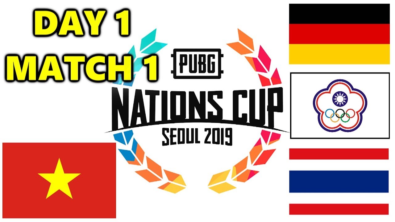 PUBG NATIONS CUP - VIETNAM - GERMANY - CHINESE TAIPEI - THAILAND - Day 1 Match 1